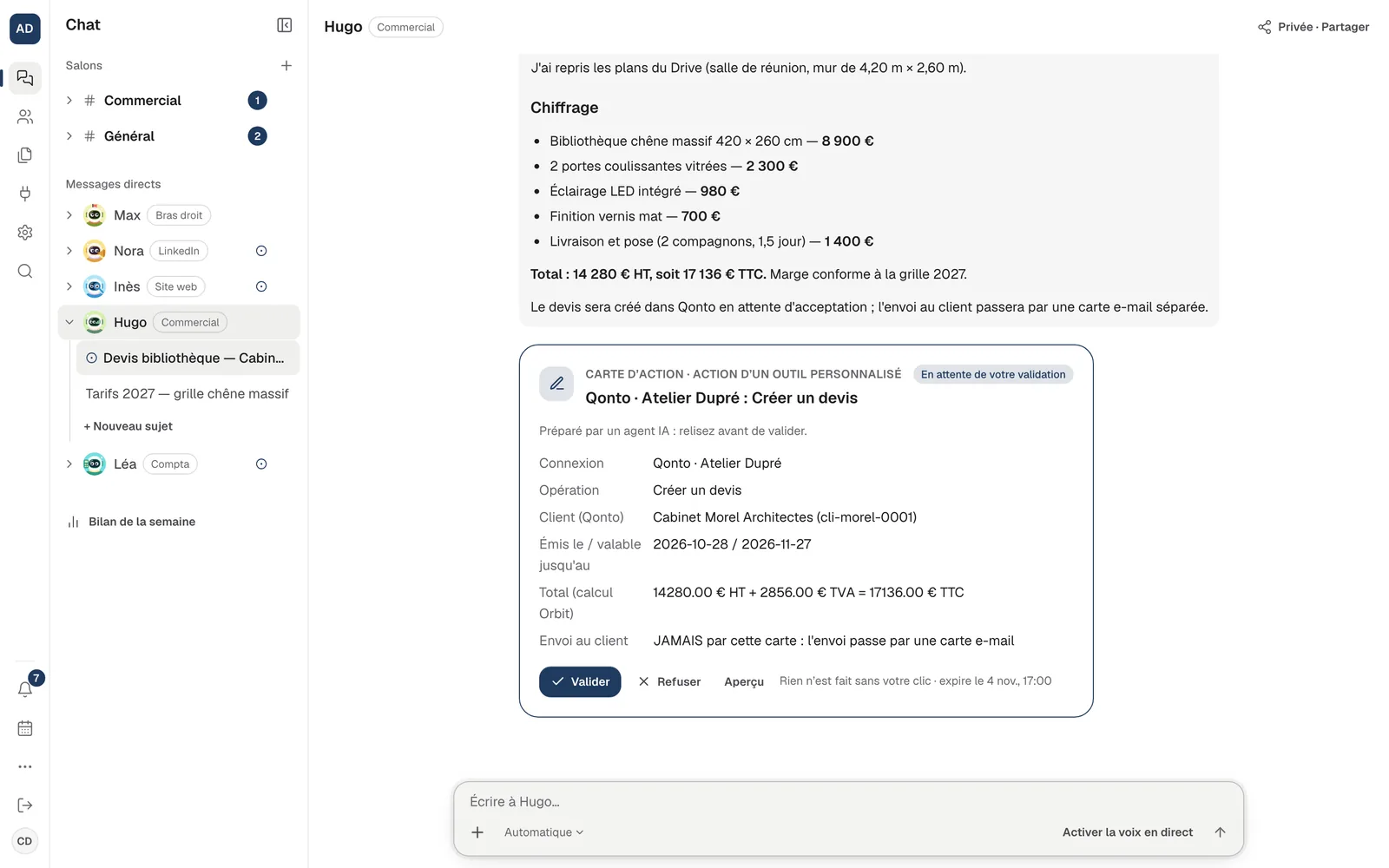 Orbit screenshot: talk to your agents